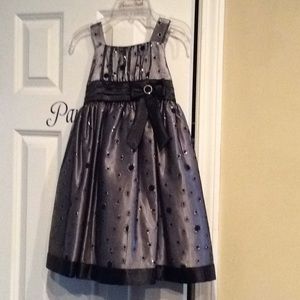 Princess Faith black & silver girls dress